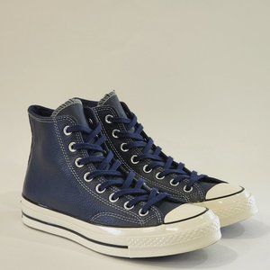 Converse Chuck 70 High Top Navy Leather Unisex Sneakers 171658C NWT
